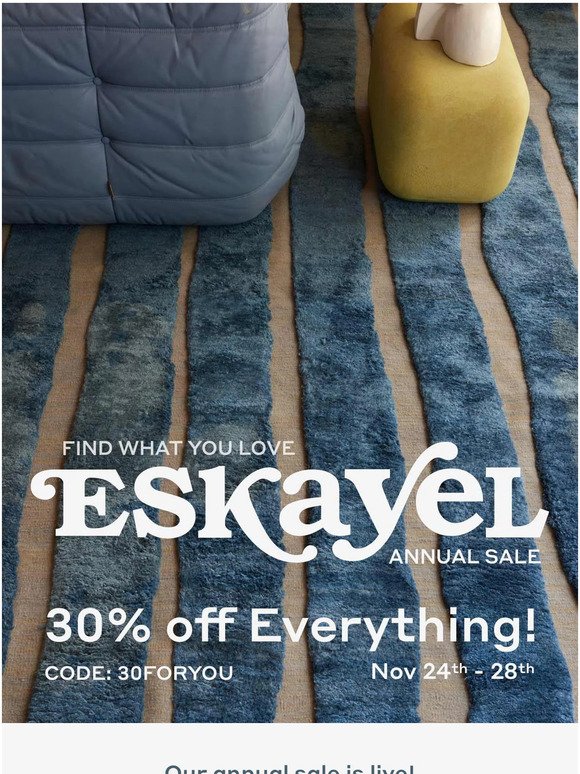 Eskayel’s Annual Sale Starts Now!