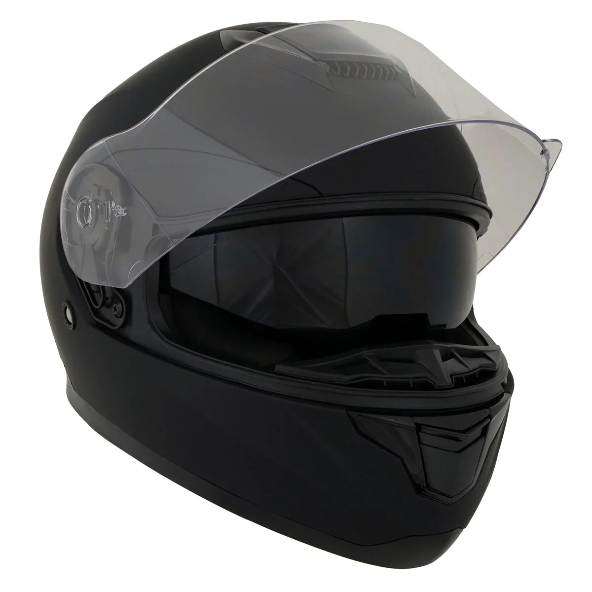 Image of Milwaukee Helmets MPH9835DOT 'Sweeper' Flat Black Advanced Motorcycle Modular Helmet with Drop Down Visor