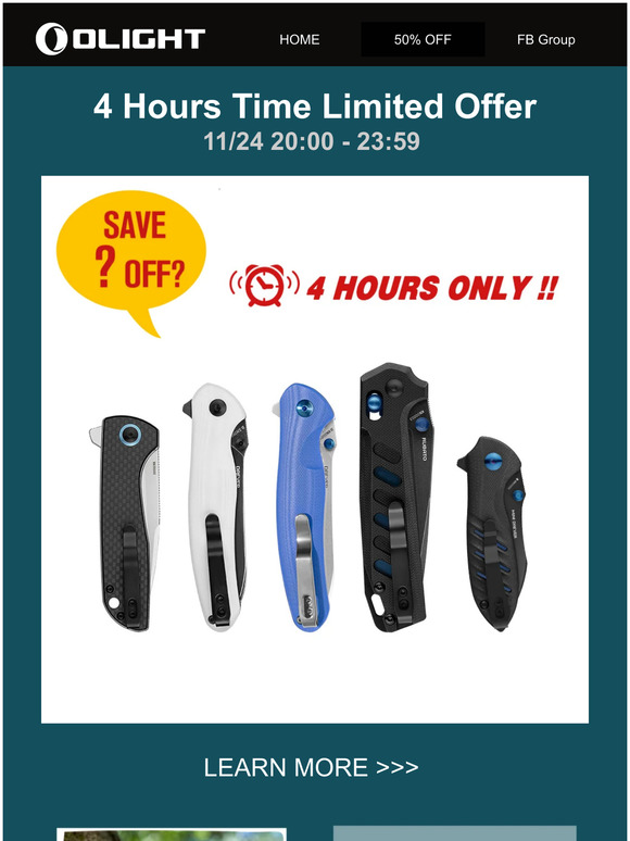 4 Hours Sale | Knife Collection 50%OFF