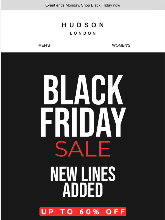 Black Friday Up to 60% off | New Lines Added