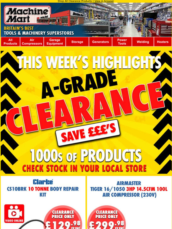 Machine Mart Massive Savings In Your Local Store Check Out These A