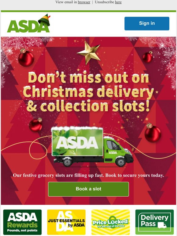 Asda Don’t to book your slot 🚛 Milled