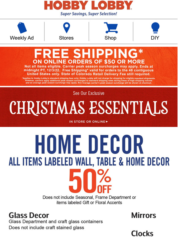 Hobby Lobby 90 Off All Fall Items! InStore Only. Milled