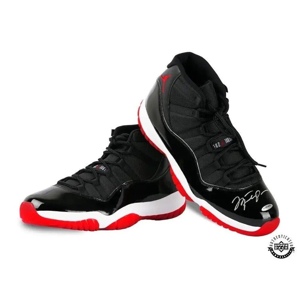 Michael Jordan Autographed Signed Nike Air Jordan 11 Retro Bred 2019 Shoes UDA COA