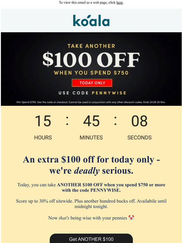 Hey! Take ANOTHER $100 OFF!