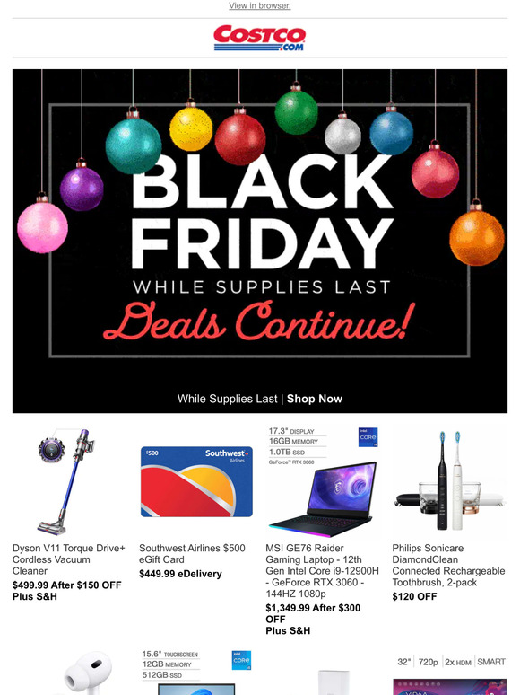 Costco Black Friday Deals Continue! We've Got Something for Everyone