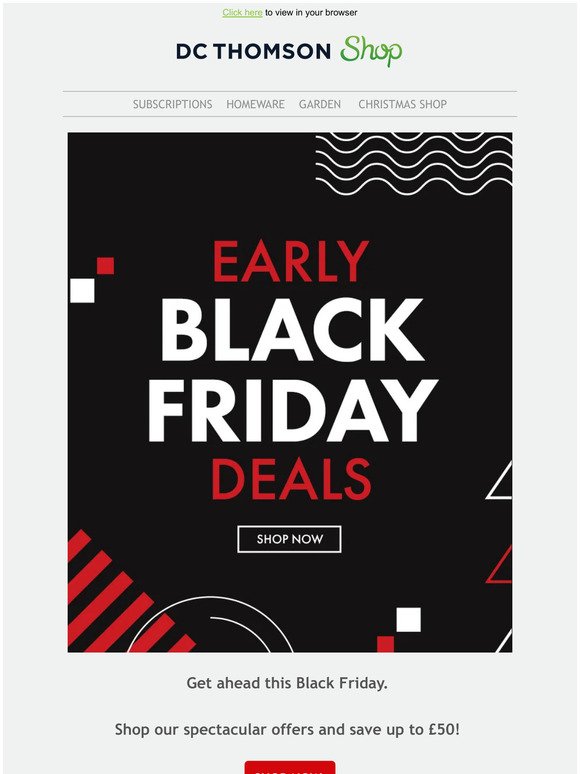 Save up to £50 this Black Friday