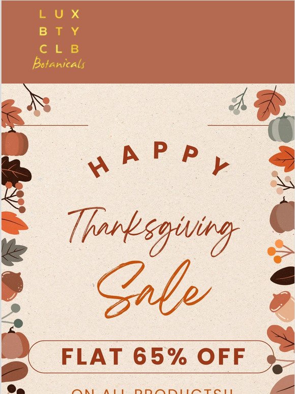 Thanksgiving sale is LIVE ❤️