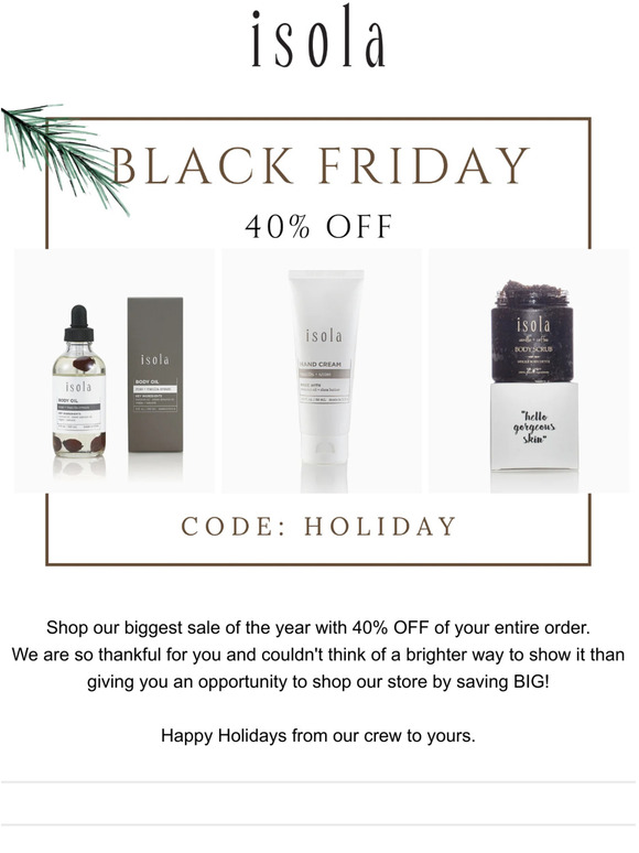 Black Friday Sale // 40% Off