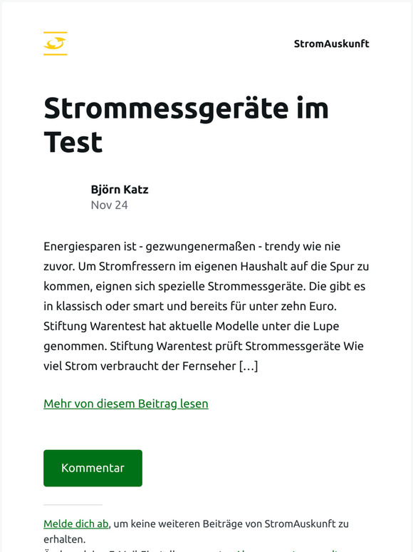 [Neuer Eintrag] Strommessgeräte im Test