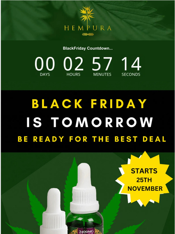 Hempura's Biggest sales of the year is Tomorrow ☘️🔥