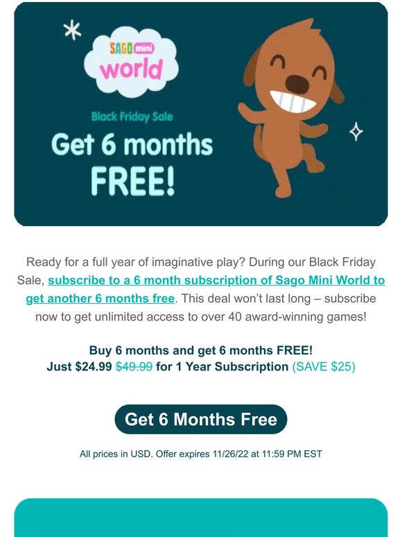 Black Friday Sale: Get 6 months free!