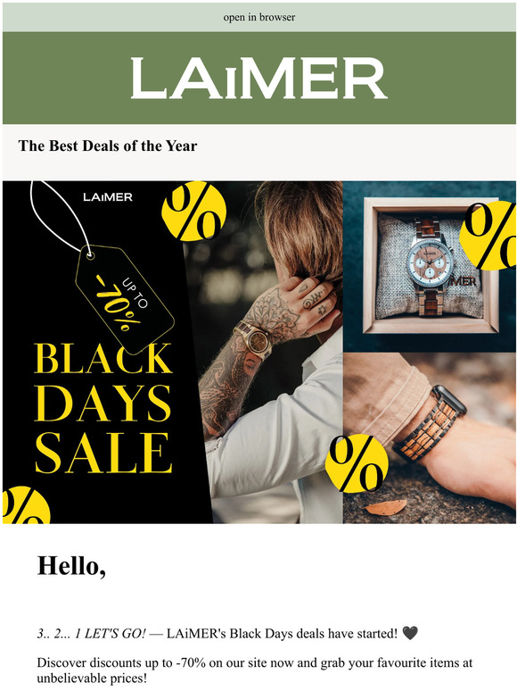 LAiMER BLACK DAYS SALE ⌚️‼️
