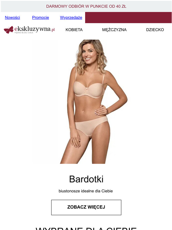 Biustonosze bardotki - bielizna o wyjątkowym charakterze.