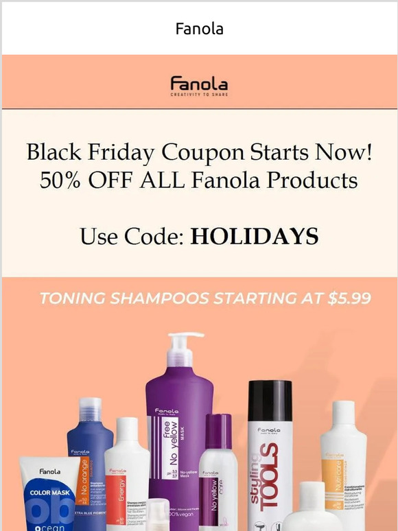 50% off Black Friday Coupon Starts Today!