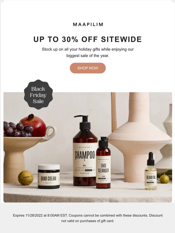 Up to 30% Sitewide Starts Now!