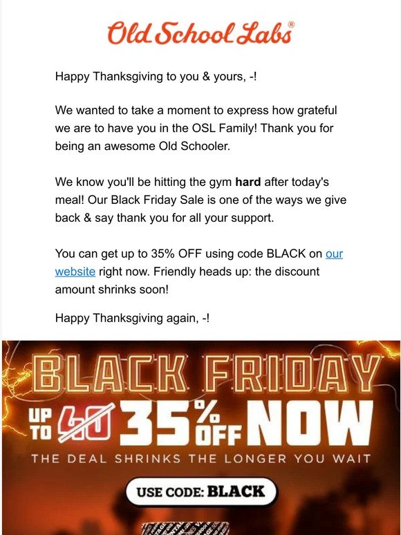 35% OFF So Gobble Up Today!