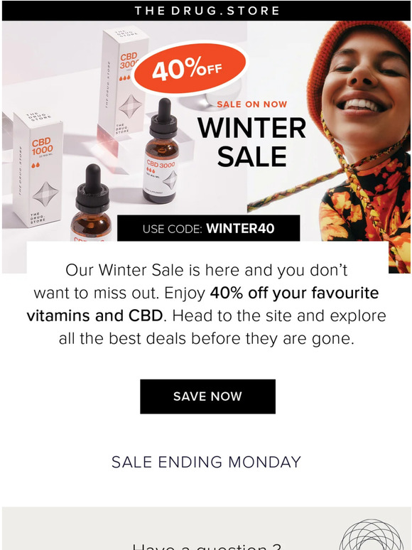The Winter Sale Has Arrived! 40% OFF