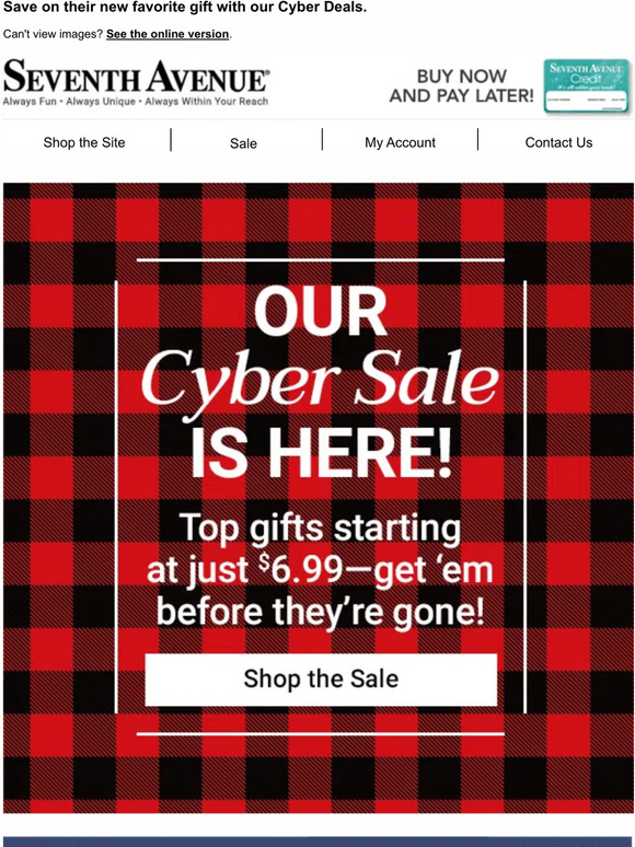 Seventh Avenue Time’s Running Out to Snag YOUR Cyber Deals Milled