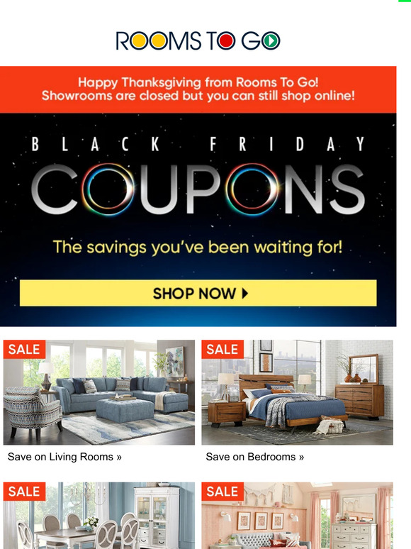 Rooms To Go Black Friday Coupons are here for extra savings! Milled