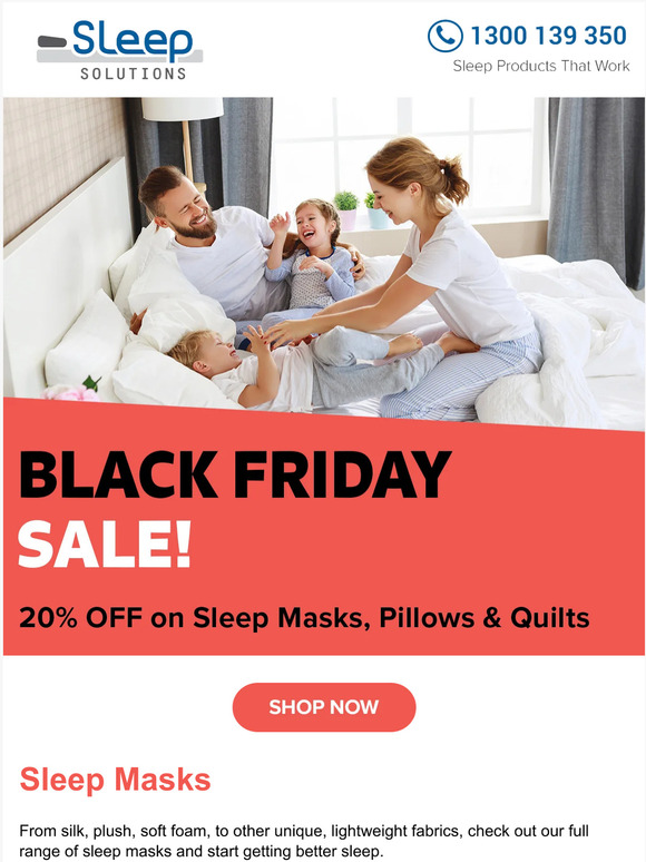 Don't Lose Any More Sleep - Black Friday Has Arrived
