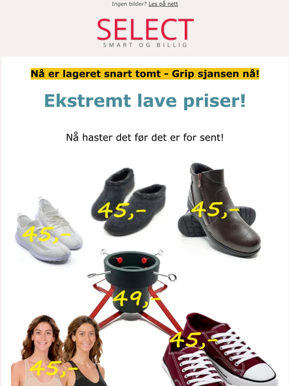 Utrolige priser, men nå haster det!