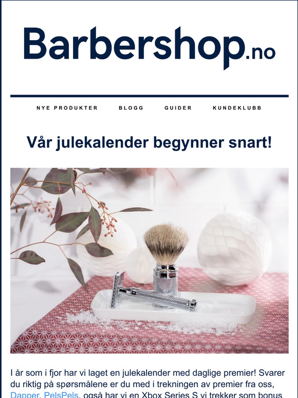 Vår adventskalender begynner snart 🎄 Nyhet fra DOVO 💈