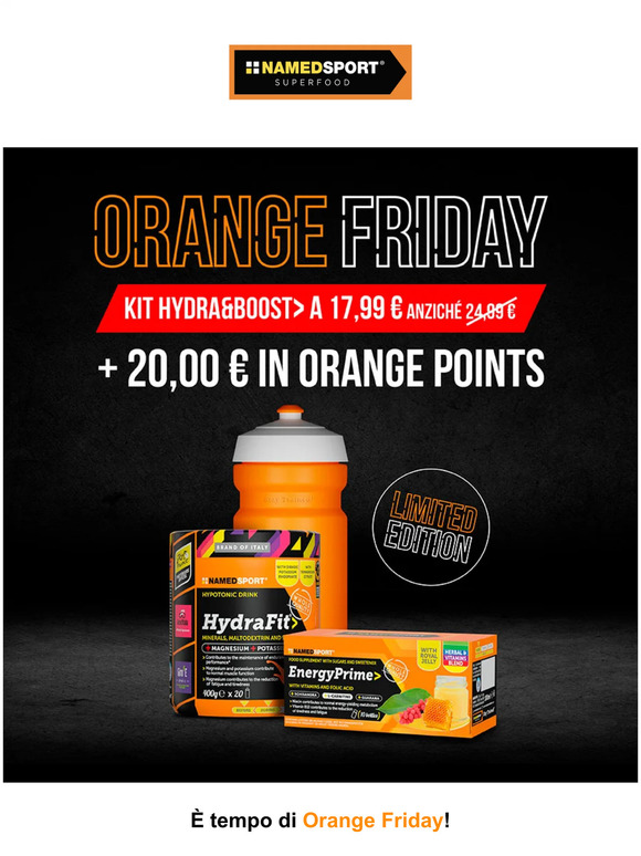 NAMEDSPORT>: Un omaggio unico ed irripetibile offerto da Hydrafit>