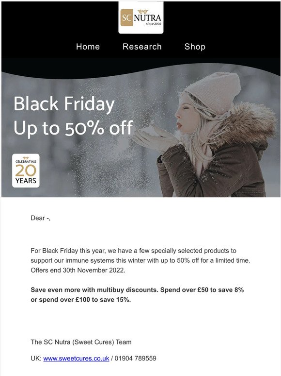 Black Friday - Up to 50% off