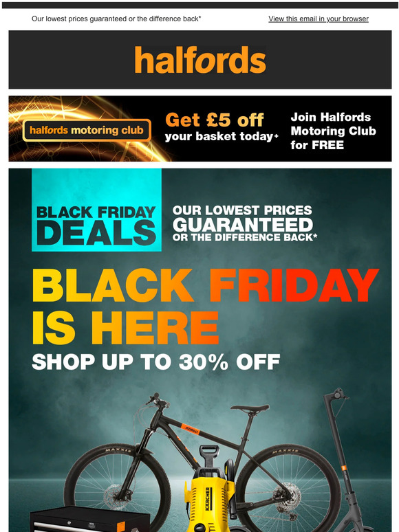 Halfords black outlet friday bike deals