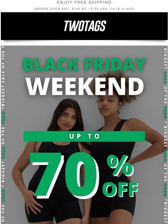 Black Friday Weekend: Up to 70% OFF ⚡️