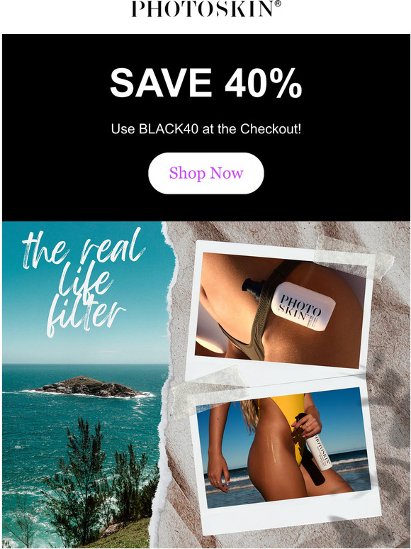 SAVE 40% THIS WEEKEND with BLACK40