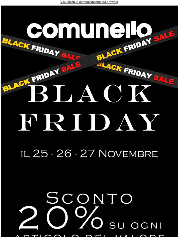 Black Friday da Comunello