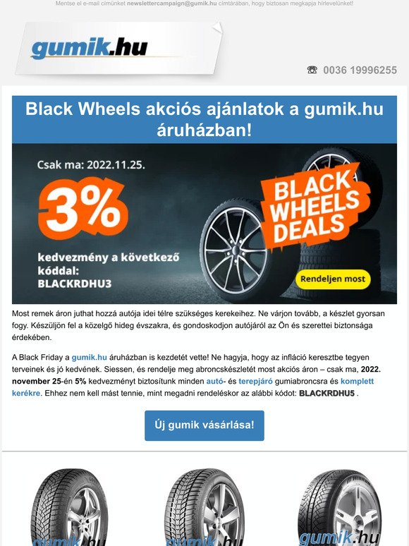 Black Wheels akciós ajánlatok a gumik.hu áruházban!
