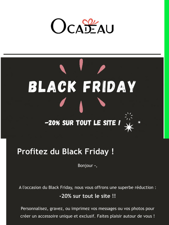 ⚡ BLACK FRIDAY ⚡-20% sur tout le site —