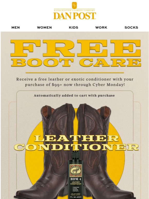 Dan Post Complimentary Boot Care Milled