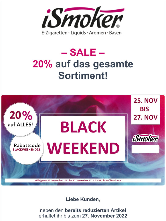 BLACKWEEKEND 20% auf ALLES!