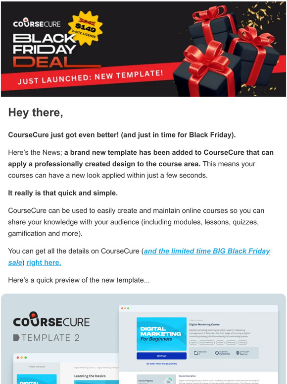 The CourseCure Black Friday Deal just Got Better for YOU