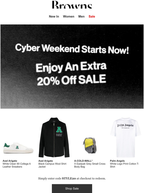 20% Off For Cyber Weekend!