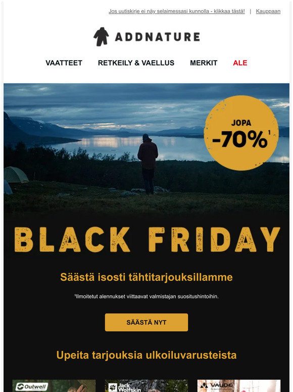 Tutustu Black Friday-tähtitarjouksiimme