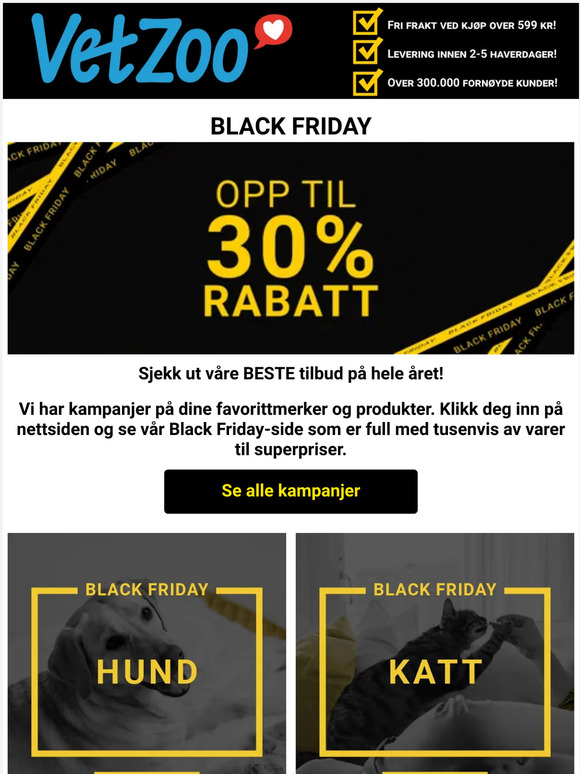 Den eneste Black Friday-mailen som kjæledyret bryr seg om 😻
