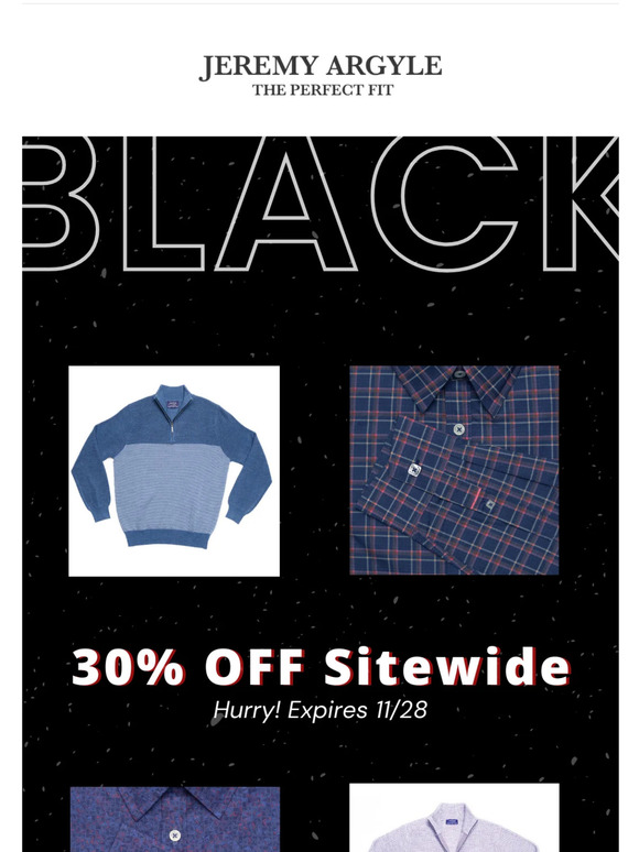 30% Off for Black Friday