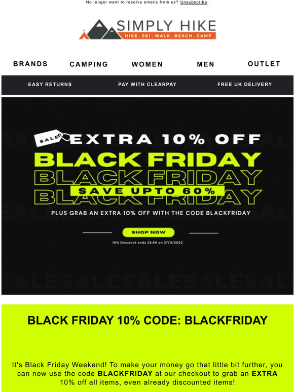 Black Friday - 10% Already Discounted Items