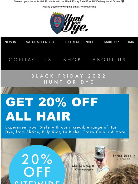 A Black Friday Special 🖤 Get 20% Off Hair Now!