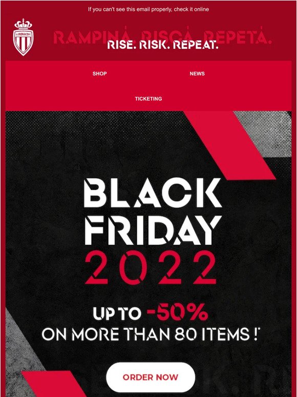 Black Friday: up to -50%!