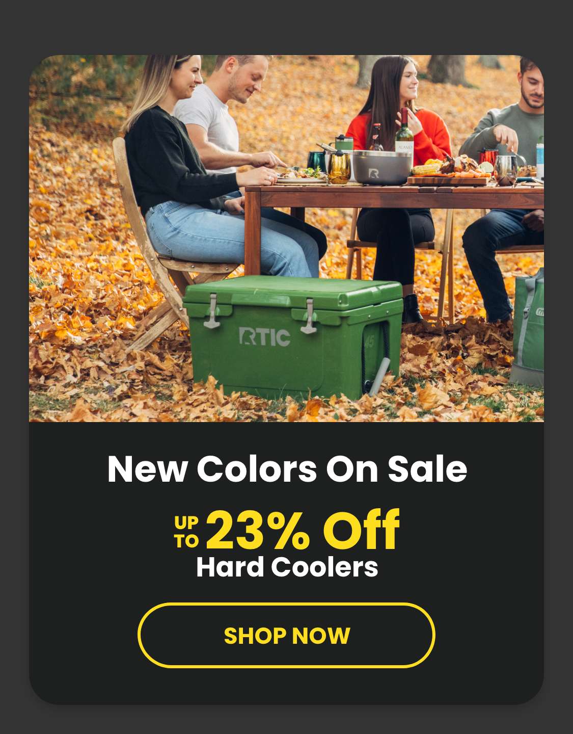 Save up to 23% on New Hard Coolers