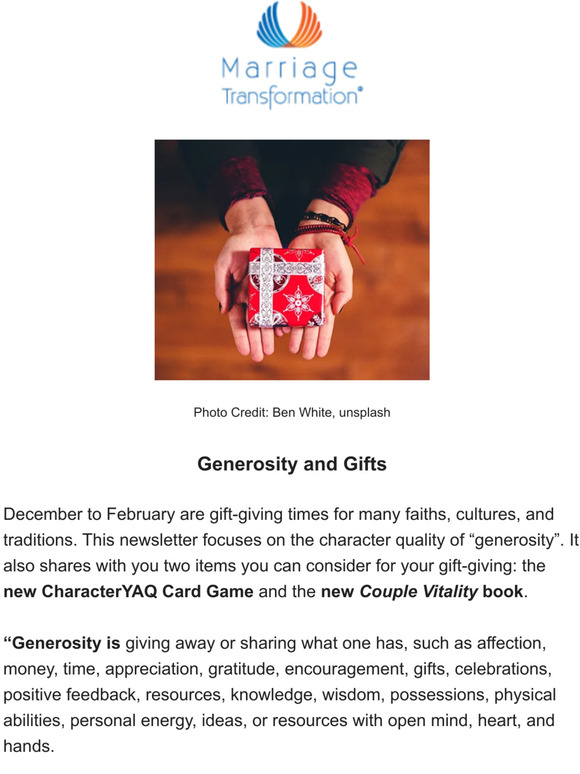 Generosity and Gifts