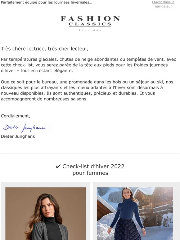 ✔ Check-list d’hiver 2022 pour femmes