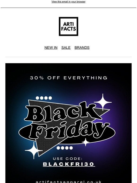 Black Friday! - 30% off EVERYTHING!