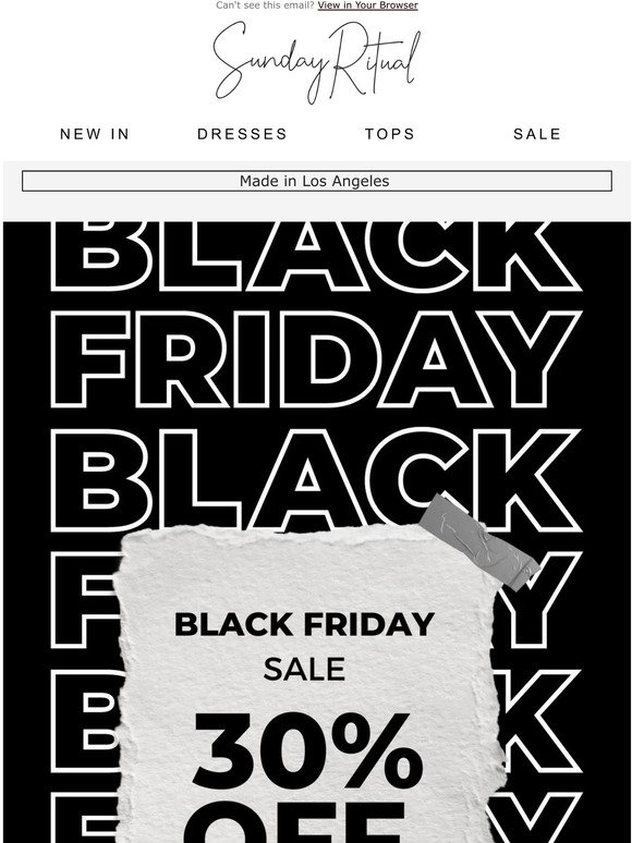 30-70% OFF Black Friday Sale ✨